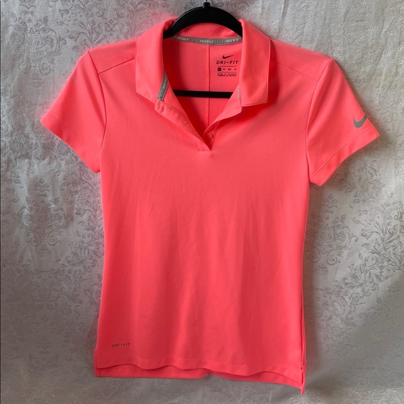Nike Tops - Nike Golf Dri-FIT Neon Pink Short Sleeve Polo.  Size XS